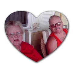 granny and papap - Heart Mousepad