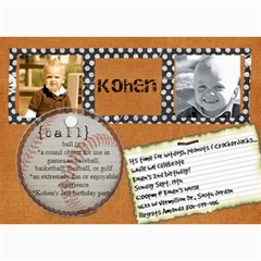 kohen - 5  x 7  Photo Cards