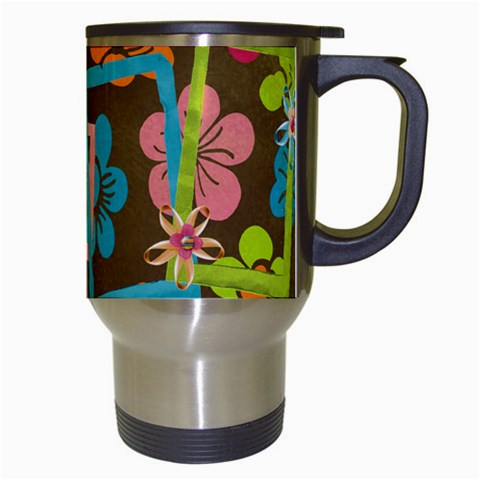 Flower Fun, Travel Mug Template By Mikki Right