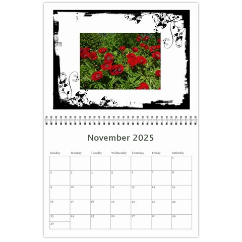 Black & White 2025 Calendar  By Catvinnat Nov 2025