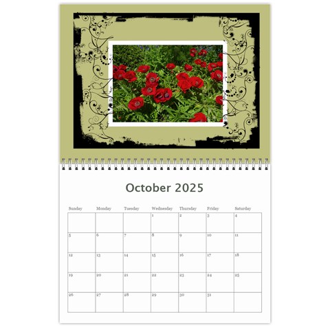 Khaki Grunge Calender 2025 By Catvinnat Oct 2025