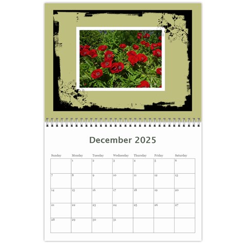 Khaki Grunge Calender 2025 By Catvinnat Dec 2025
