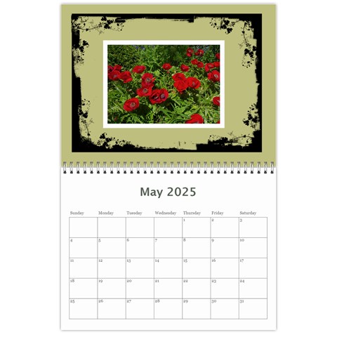 Khaki Grunge Calender 2025 By Catvinnat May 2025