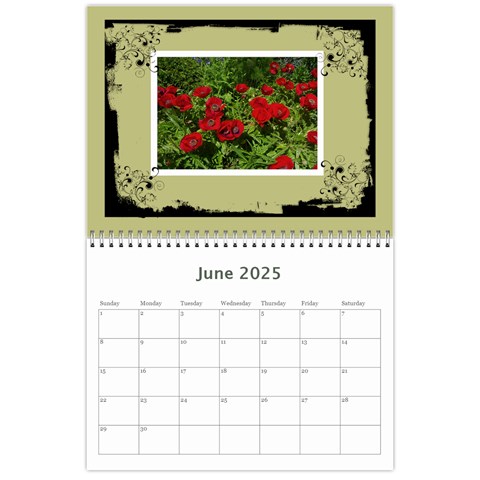 Khaki Grunge Calender 2025 By Catvinnat Jun 2025