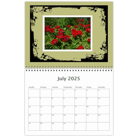 Khaki Grunge Calender 2025 By Catvinnat Jul 2025