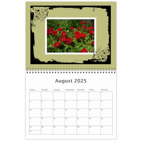 Khaki Grunge Calender 2025 By Catvinnat Aug 2025