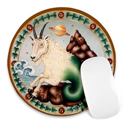 Capricorn Zodiac Mousepad - Round Mousepad