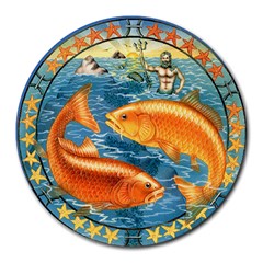 Pisces Zodiac Mousepad - Round Mousepad