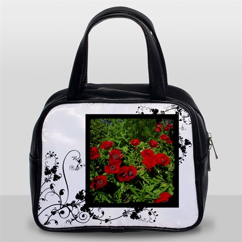 Black & Creme Swirl Handbag By Catvinnat Front