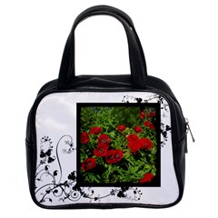 Black & Creme Swirl Handbag - Classic Handbag (Two Sides) Black & Creme Swirl Handbag - Classic Handbag (Two Sides)
