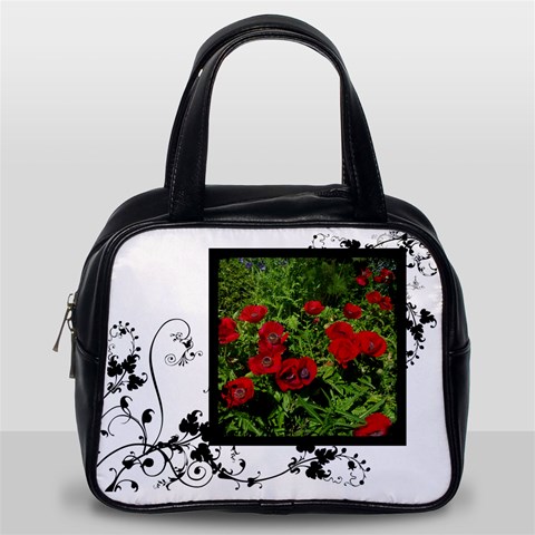 Black & Creme Swirl Handbag By Catvinnat Back