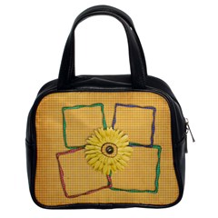 Handbag Template - gingham and daisy - Classic Handbag (One Side)