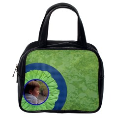 Green Blue Flower Handbag - Classic Handbag (One Side) Green Blue Flower Handbag - Classic Handbag (One Side)
