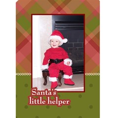 Santa s Little Helper 5x7 Christmas Card - Greeting Card 5  x 7 