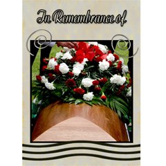 funeral template card- sympathy - Greeting Card 5  x 7 