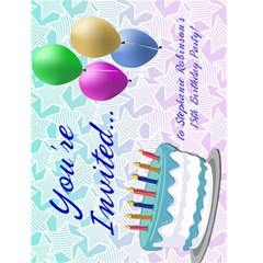 Custom Birthday Party Invitations - Greeting Card 4.5 x 6 Custom Birthday Party Invitations - Greeting Card 4.5 x 6