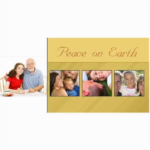 Peace On Earth Gold Photo Holiday Christmas Cards By Angela 8 x4  Photo Card - 10
