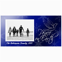 Peace on Earth Blue Dove Photo Holiday Cards - 4  x 8  Photo Cards