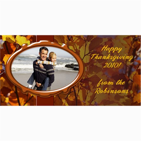 Personalized Thanksgiving Photo Cards By Angela 8 x4  Photo Card - 5