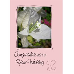 Swirls & Hearts Wedding Card - 1 - Greeting Card 5  x 7 