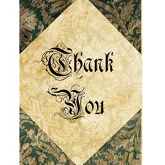 Vintage Wallpaper Thank You - Greeting Card 4.5  x 6 