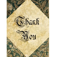 Vintage Wallpaper Thank You - Greeting Card 4.5  x 6 