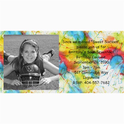 Brittany Birthday By Connie Rodgers 8 x4  Photo Card - 4