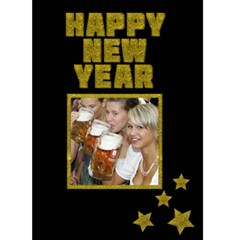 HAPPY NEW YEAR yellow - Custom Greeting Card 5 x 7 HAPPY NEW YEAR yellow - Custom Greeting Card 5 x 7