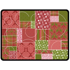 Christmas Patchwork Quilt - Extra Large Blanket - Fleece Blanket (Large)