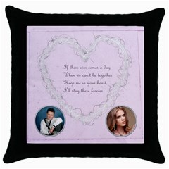 Keep me in your Heart pillow - Throw Pillow Case (Black)