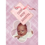 It s A Girl Card - Greeting Card 5  x 7 