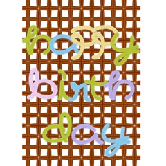 Jorge Birthday Squares Greeting Card 7x5 - Greeting Card 5 x 7 Jorge Birthday Squares Greeting Card 7x5 - Greeting Card 5 x 7