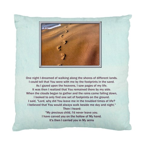 Footprints In The Sand 1 Sided Cushion By Catvinnat Front