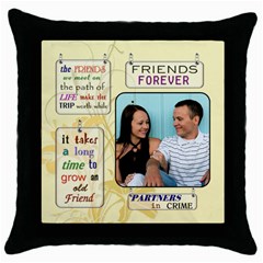 Friends Pillow - Throw Pillow Case (Black)