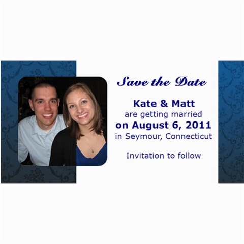 Save The Date By Kate 8 x4  Photo Card - 2