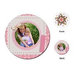 Pink circle - Playing Cards Single Design (Round)