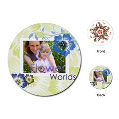 flower circle - Playing Cards Single Design (Round)