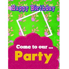 birthday invite or luau invite - Greeting Card 4.5  x 6 