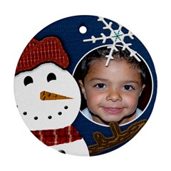 snowman christmas ornament - Ornament (Round)