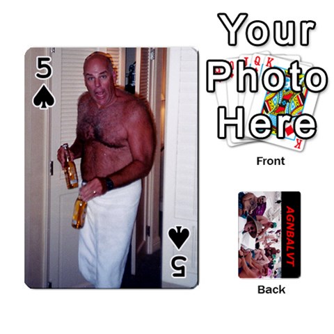 Vegas Cards By Carol Petrich Front - Spade5