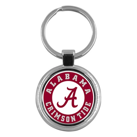 Alabama Round Key Chain By Wendy Green Front
