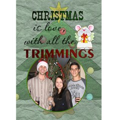 Christmas Card #2 - Greeting Card 5  x 7 