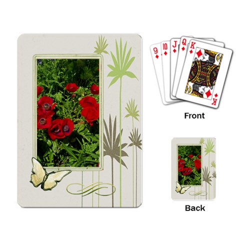 Bamboo Stems Playing Cards By Catvinnat Back
