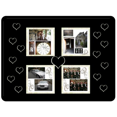 Romantic Hearts Fleece By Catvinnat 80 x60  Blanket Front