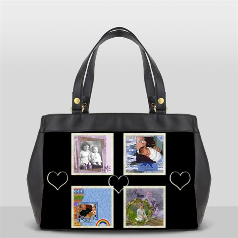 Black & White Hearts Bag By Catvinnat Back