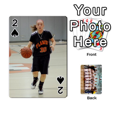 Flames Cards By Amanda Front - Spade2