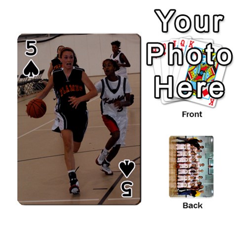 Flames Cards By Amanda Front - Spade5