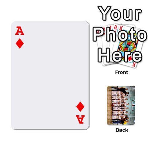 Ace Flames Cards By Amanda Front - DiamondA