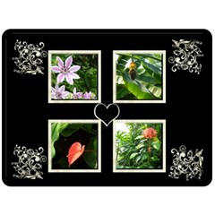 Stylish Black quad frame fleece blanket (4 styles) - Fleece Blanket (Large) Stylish Black quad frame fleece blanket (4 styles) - Fleece Blanket (Large)