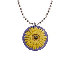 Daisy & Gingham necklace - 1  Button Necklace
